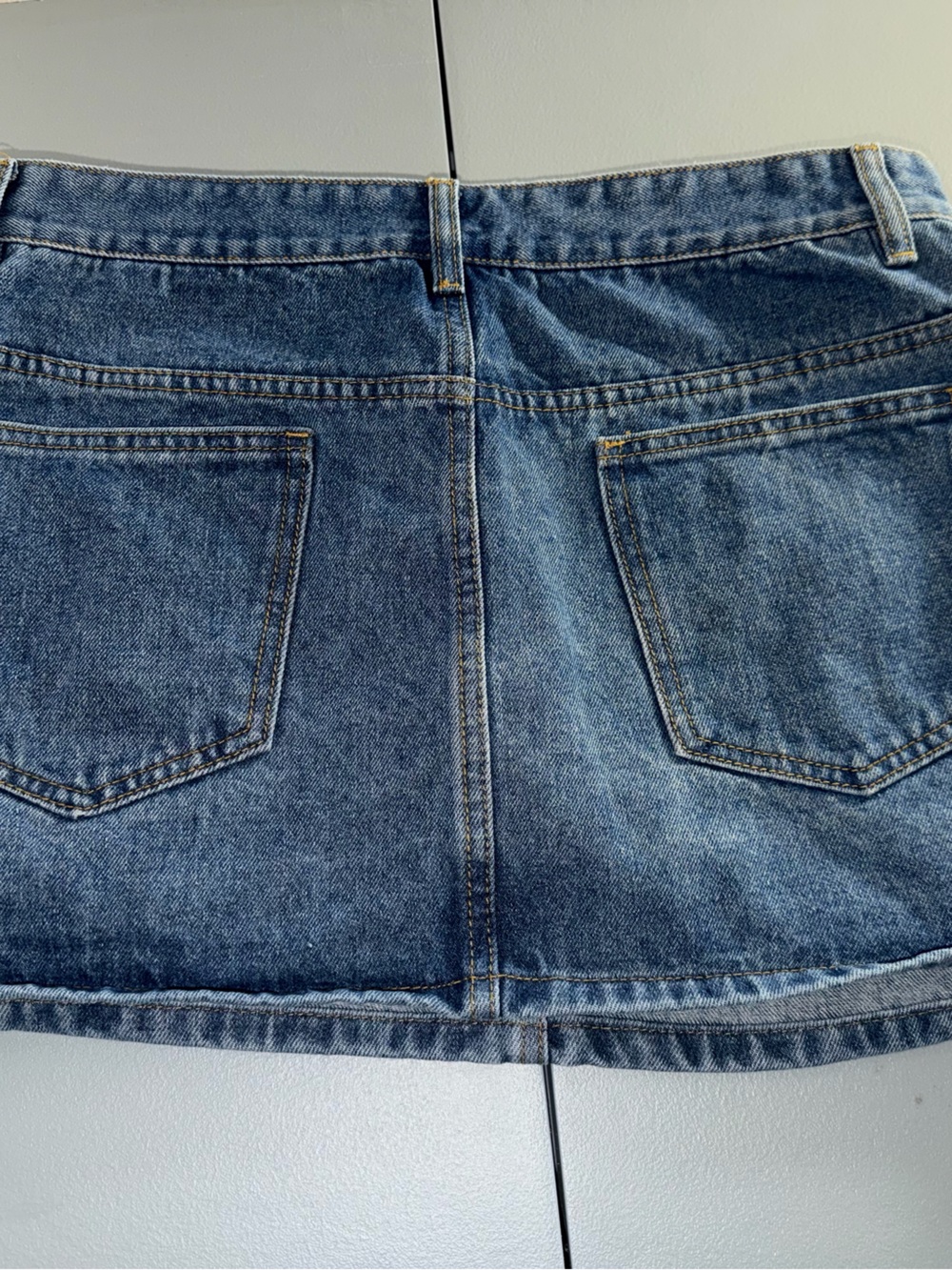 Fashion Nova Blue Denim Mini Skirt with Cargo Pockets - Picture 2 of 4